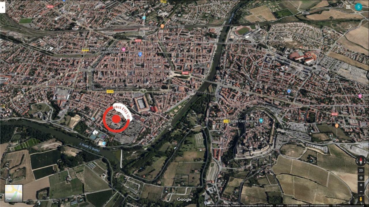 Appartement Calme Et Spacieux, Cite Et Ville A Pied, Wifi, 2 Chambres, 3 Lits 카르카손 외부 사진